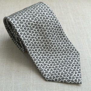 Ermenegildo Zegna Silver/Gray Silk Tie
